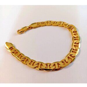 14K GP Men's Bracelet Mariners Link Chunky 8 1/4” Lobster Clasp NWOT